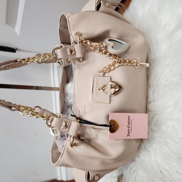 🔹️Juicy Couture🔹️ Exclusive ROLLING ON satchel Shoulder Bag Sandstone - Picture 2 of 10